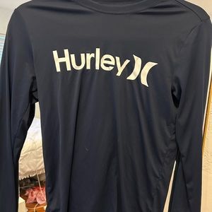 Hurley long sleeve navy blue swim shirt for children